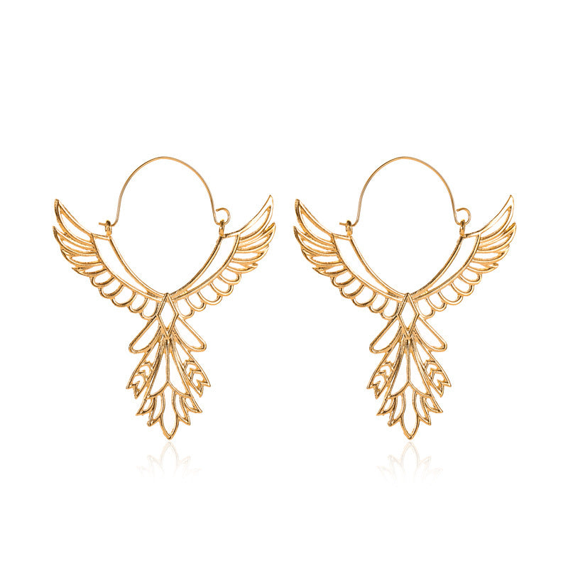 Fashion Angel Wings Earrings Ethnic Style Hollow Eagle Earrings Peace Logo Earrings Earrings