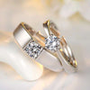 Moissanite Couple Rings Six-claw Men And Women Rings