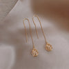 925 Silver Needle Earrings Women&#039;s Net Red Pearl Earrings Temperament Celebrity Earrings Earrings  Slim Face Earrings