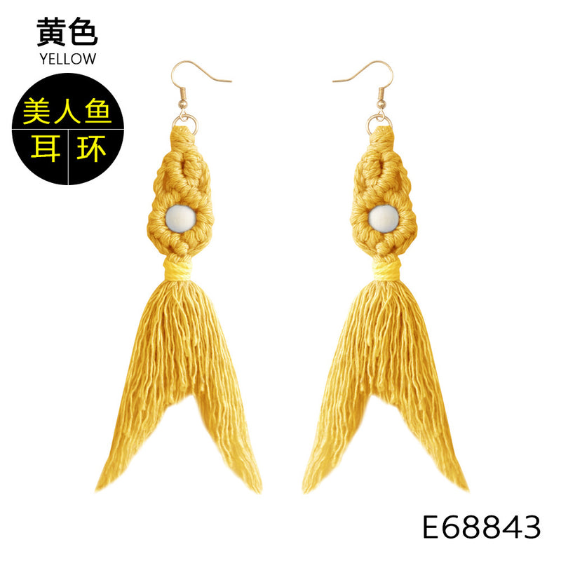 Tassel Earrings Ethnic Style Long Earrings Bohemian Personality Earrings Jewelry Earrings