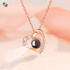 Popular Love Heart-shaped Projection Necklace Female