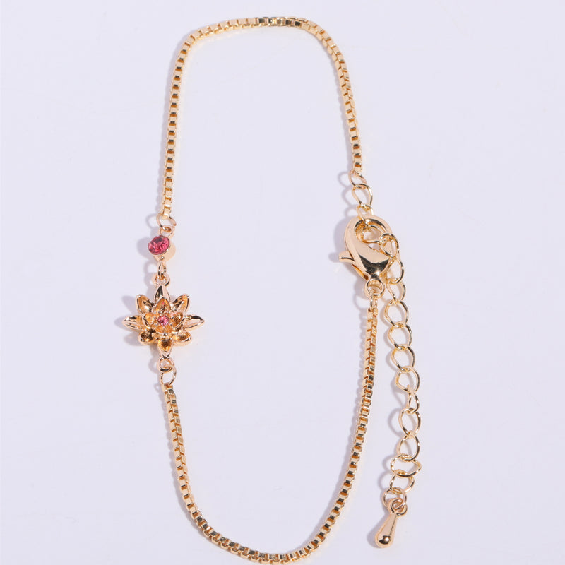 In Stock Cross-border December Birthday Flower Pendant Three-dimensional Decorative Flower Pendant Necklace Gold-plated Sweater Chain