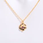 In Stock Cross-border December Birthday Flower Pendant Three-dimensional Decorative Flower Pendant Necklace Gold-plated Sweater Chain