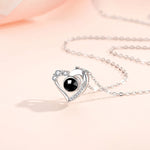 Popular Love Heart-shaped Projection Necklace Female