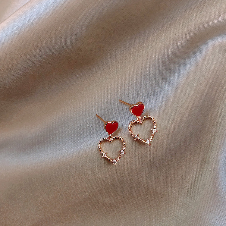 925 Silver Needle Earrings Women&#039;s Net Red Pearl Earrings Temperament Celebrity Earrings Earrings  Slim Face Earrings