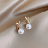 925 Silver Needle Earrings Women&#039;s Net Red Pearl Earrings Temperament Celebrity Earrings Earrings  Slim Face Earrings