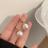 925 Silver Needle Earrings Women&#039;s Net Red Pearl Earrings Temperament Celebrity Earrings Earrings  Slim Face Earrings