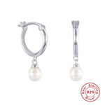 Sterling Silver Pearl Earrings Earrings Elegant High-level Elegant Daily Commuter Earrings Earrings Earrings Slimming Earrings