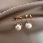 925 Silver Needle Earrings Women&#039;s Net Red Pearl Earrings Temperament Celebrity Earrings Earrings  Slim Face Earrings