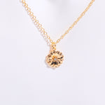 In Stock Cross-border December Birthday Flower Pendant Three-dimensional Decorative Flower Pendant Necklace Gold-plated Sweater Chain