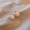 925 Silver Needle Earrings Women&#039;s Net Red Pearl Earrings Temperament Celebrity Earrings Earrings  Slim Face Earrings