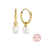 Sterling Silver Pearl Earrings Earrings Elegant High-level Elegant Daily Commuter Earrings Earrings Earrings Slimming Earrings