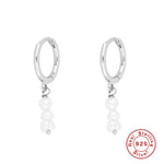 Sterling Silver Pearl Earrings Earrings Elegant High-level Elegant Daily Commuter Earrings Earrings Earrings Slimming Earrings