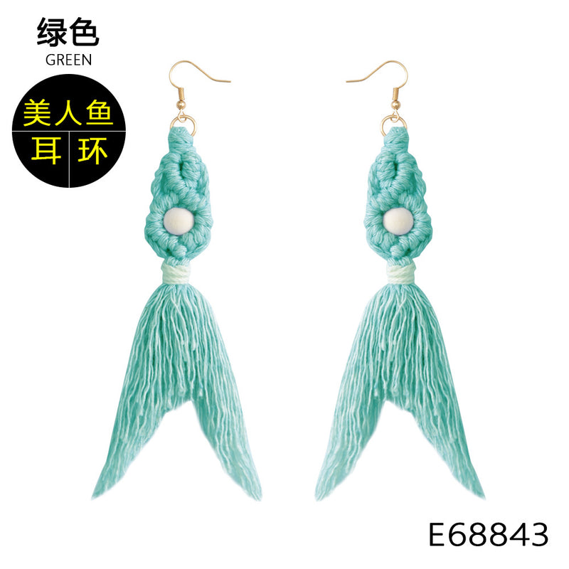 Tassel Earrings Ethnic Style Long Earrings Bohemian Personality Earrings Jewelry Earrings