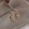 925 Silver Needle Earrings Women&#039;s Net Red Pearl Earrings Temperament Celebrity Earrings Earrings  Slim Face Earrings