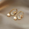 925 Silver Needle Earrings Women&#039;s Net Red Pearl Earrings Temperament Celebrity Earrings Earrings  Slim Face Earrings