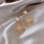 925 Silver Needle Earrings Women&#039;s Net Red Pearl Earrings Temperament Celebrity Earrings Earrings  Slim Face Earrings